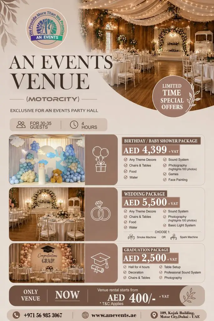 event planner special offer in dubai